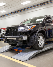 Toyota on vehicle lift | Jim Shorkey Toyota of Greensburg in Greensburg PA