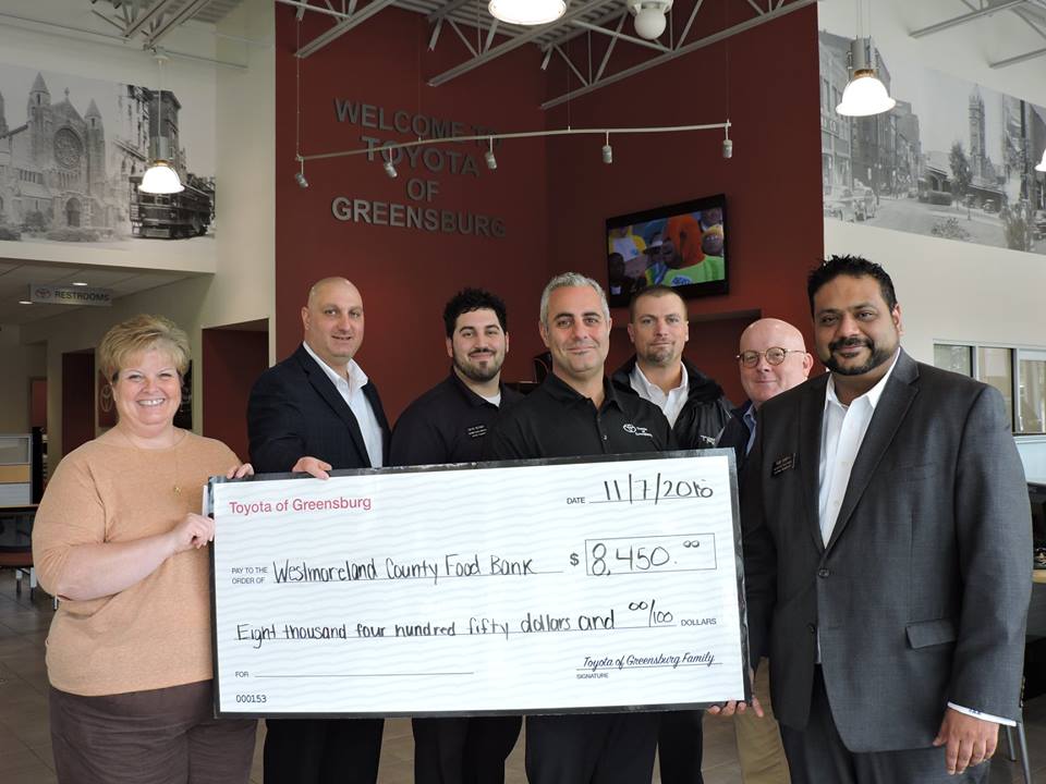 Toyota Greensburg Food Bank Donation