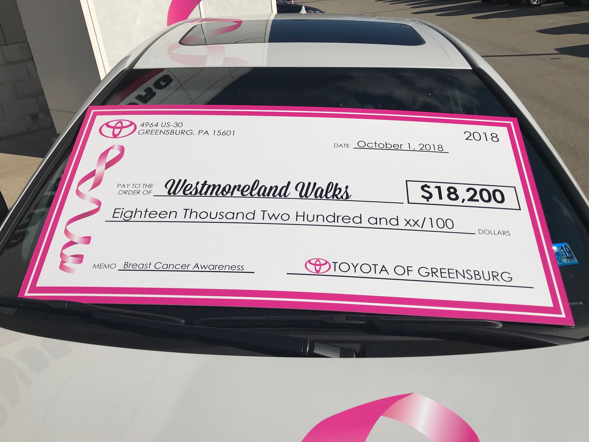 Toyota Greensburg Sponsorship 2018