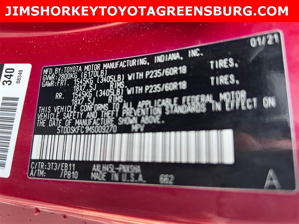 2021 Toyota Sienna XSE 7 Passenger