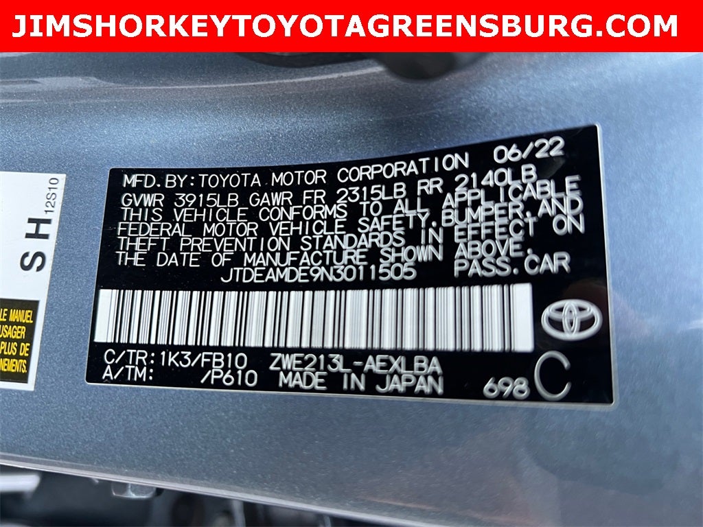 2022 Toyota Corolla Hybrid LE